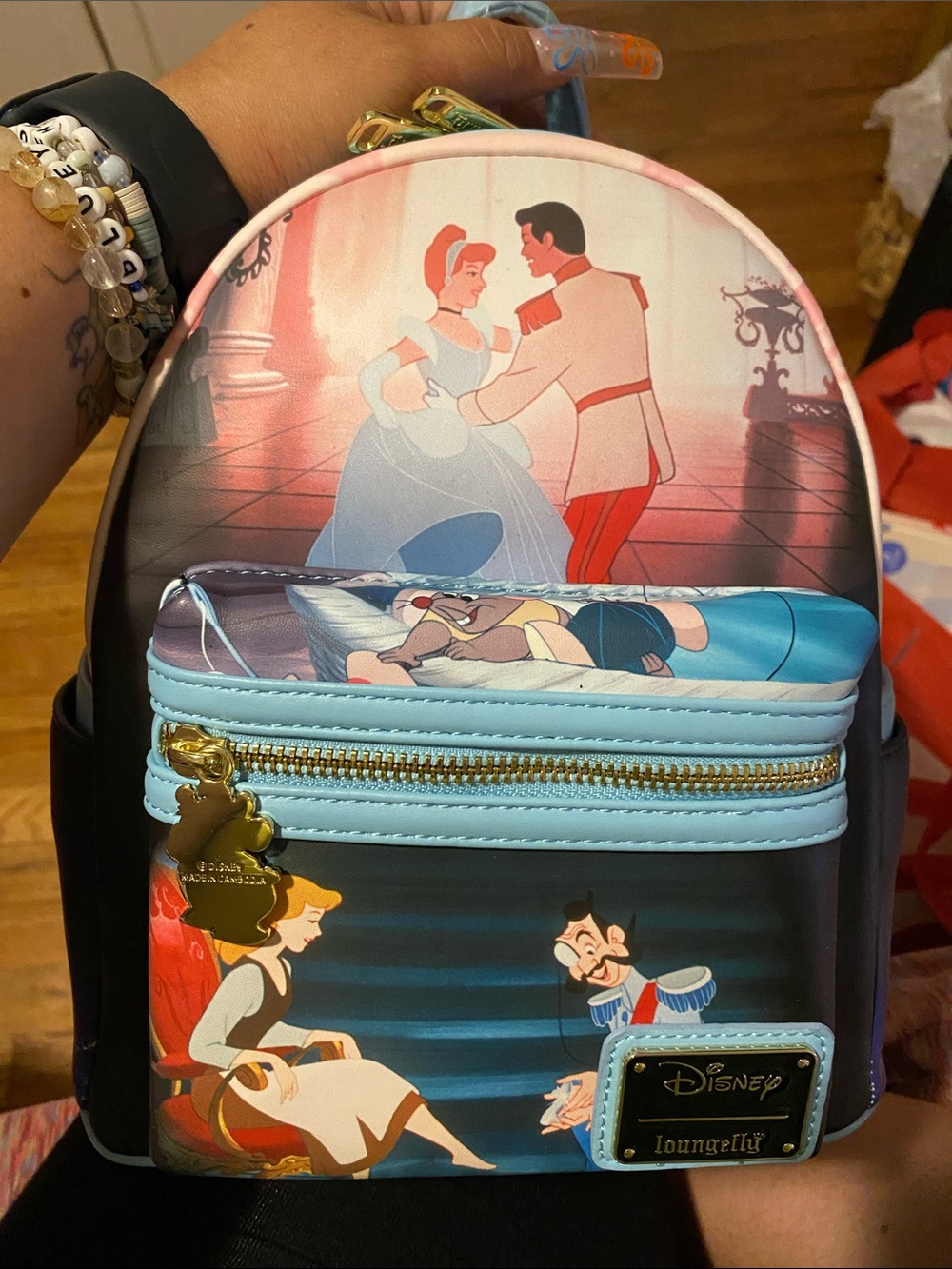 Loungefly Cinderella Mini Backpack - Pastel Blue & Pink